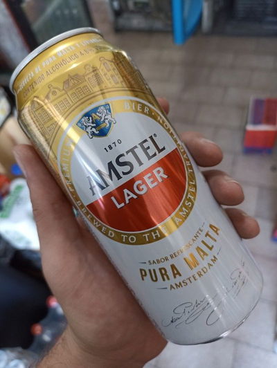 Cerveza Amstel lata 473ml.