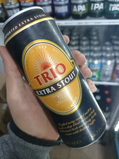 Cerveza Trio Extra Stout (Países Bajos) lata 500ml.