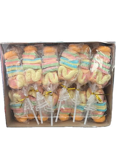 Malvavisco chupetín en forma de hamburguesa x30u