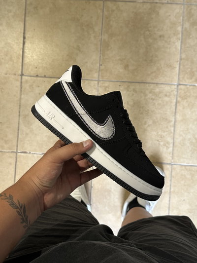 Nike Air Force TOP "Negro plata"