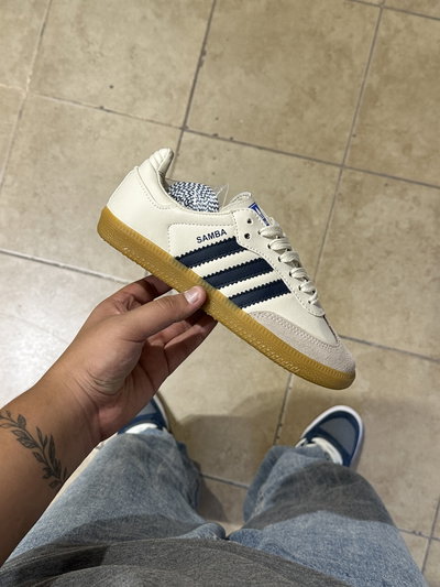 Adidas Samba OG TOP "Beige - Azul"