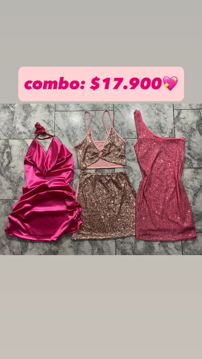 Combo Vestidos Rosas