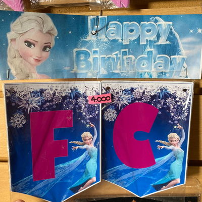 Banderin Feliz Cumpleaños - Frozen