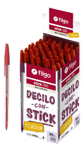 Lapicera Filgo roja 
