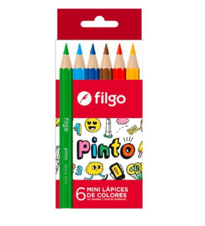Mini Lapices de Colores Filgo x6 