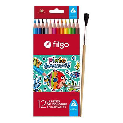 Lapices Colores Acuarelables x12 Largos 