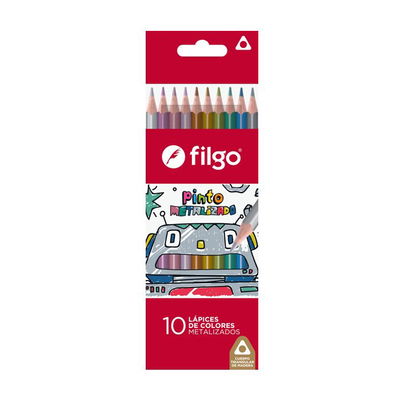 Lapices Colores Metalizados x10 Largos
