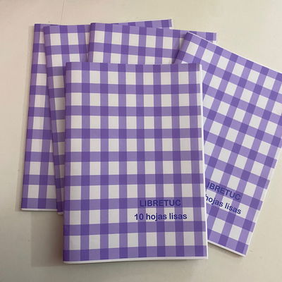 Cuaderno A5 Cuadrille Lila de 10 hojas lisas