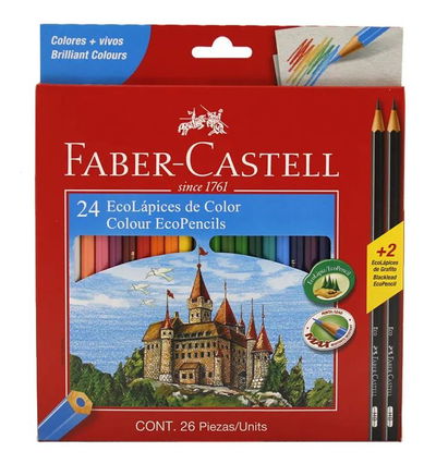Lapices Colores Faber-Castell x26 Largos