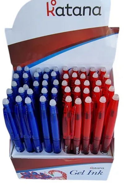 Boligrafo Roller Gel Borrable Katana Azul 