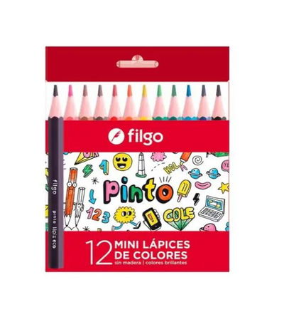 Mini Lapices de Colores Filgo x12