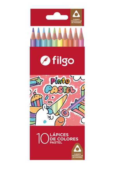 Lapices Colores Pastel x10 Largos 