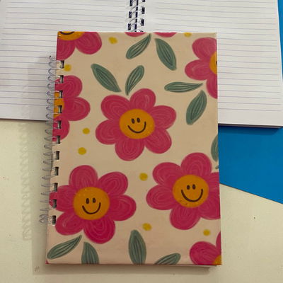 Cuaderno A5/50 hojas rayadas - Flores 