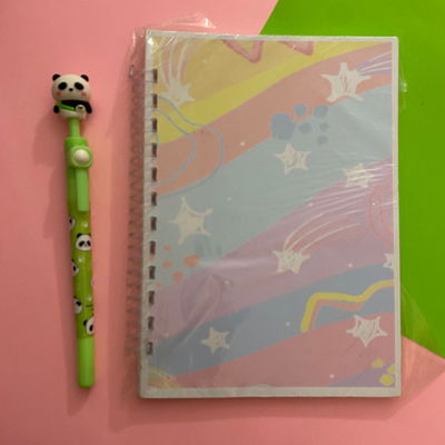 Cuaderno A5 Tapas Flexibles 50 hojas lisas - Estrellitas