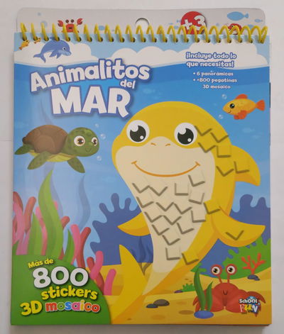 ANIMALITOS DEL MAR - MAS DE 800 STICKERS 3D MOSAICO
