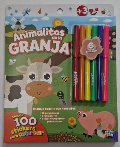 ANIMALITOS DE LA GRANJA - MAS DE 100 STICKERS PARA COLOREAR