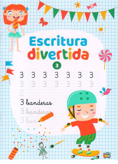 ESCRITURA DIVERTIDA 3 - CON GUIA DE COLORES