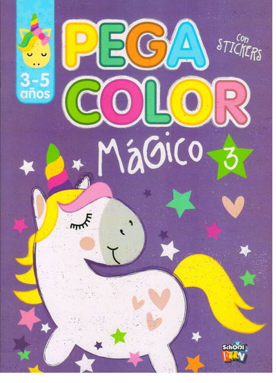 PEGA COLOR MAGICO 3 UNICORNIOS  - CON STICKERS