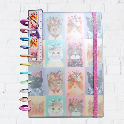 Cuaderno A4 Gatitos flores 