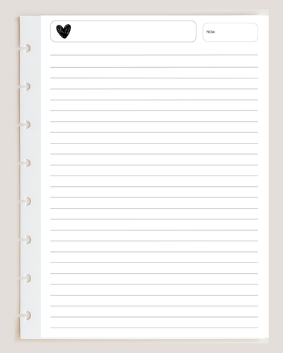 Repuesto Hojas Rayadas - CORAZÓN