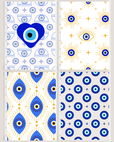 Pack x4 Separadores/Carátulas -Ojitos