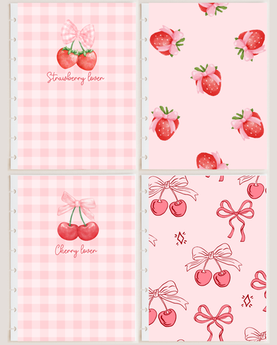 Pack x4 Separadores/Carátulas - Cherry and strawberry