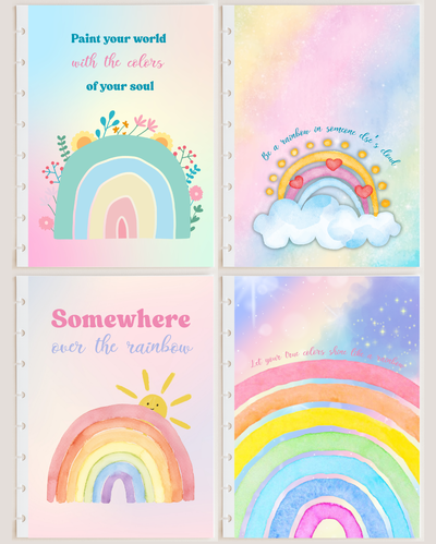 Pack x4 Separadores/Carátulas - Rainbow
