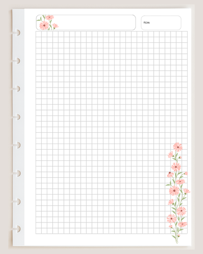 Repuesto Hojas Cuadriculadas - FLORES