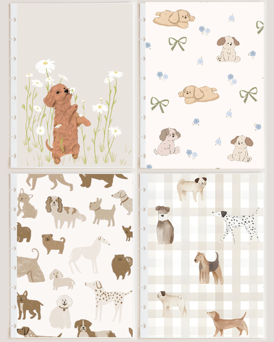 Pack x4 Separadores/Carátulas - Perritos
