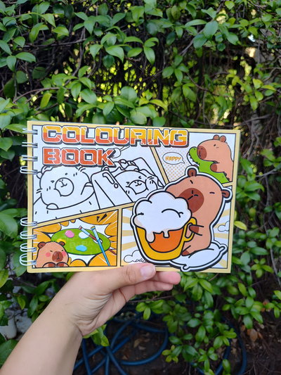 Libro colorear infantil - Capibara amarillo