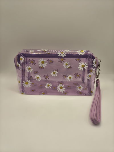 Cartuchera margaritas lila