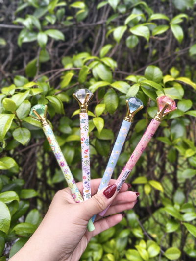 Lapicera diamante flores