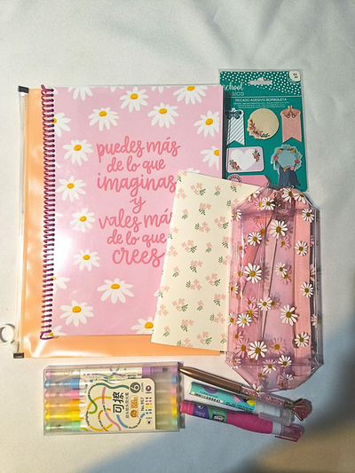 Combo estudiantil - Margaritas rosa