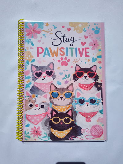 Cuaderno A4 espiralado rayado - Gatitos 