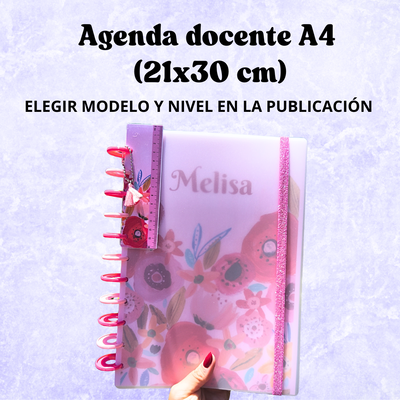Agenda docente A4 - elegir nivel y modelo en la publicación 