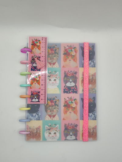 Cuaderno A5 -Gatitos flores (15x21 cm)