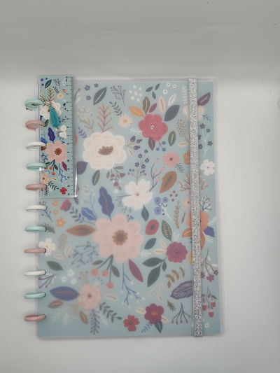 Cuaderno A4 - Flores aqua (21x30 cm)