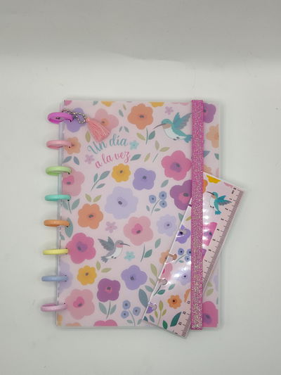 Cuaderno A5 -Flores colibrí (15x21 cm) 