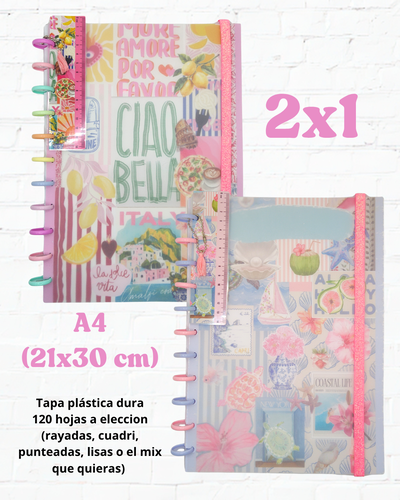 Combo 2x1 Cuadernos A4 - Collages 