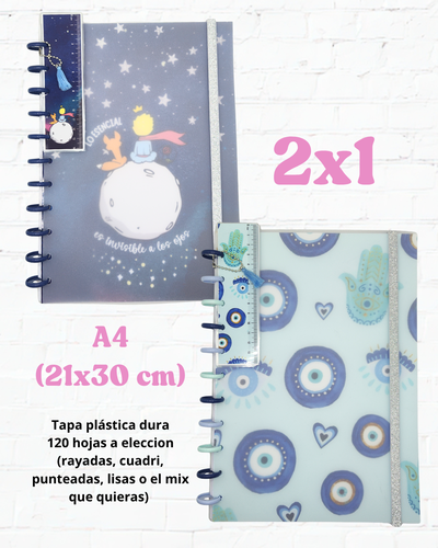 Combo 2x1 Cuadernos A4 - Principito Ojitos 