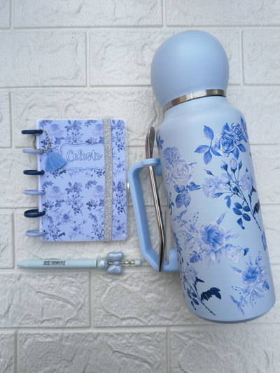 Combo Regalo Termo Bolita Celeste 