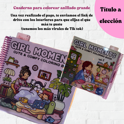 Cuaderno para colorear a elección anillado grande