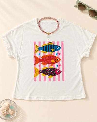 Remera voladito - Peces