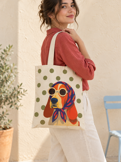 Tote Bag lienzo 35x40 cm - Perro orejas 