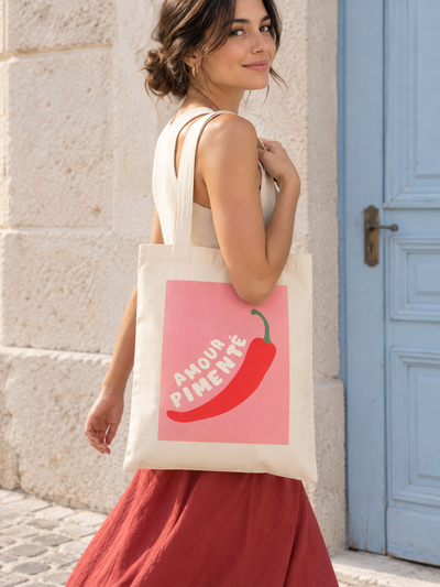 Tote Bag lienzo 35x40 cm - Amor picante 