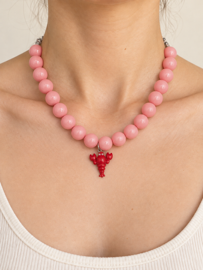 Collar Chicle Rosa langosta