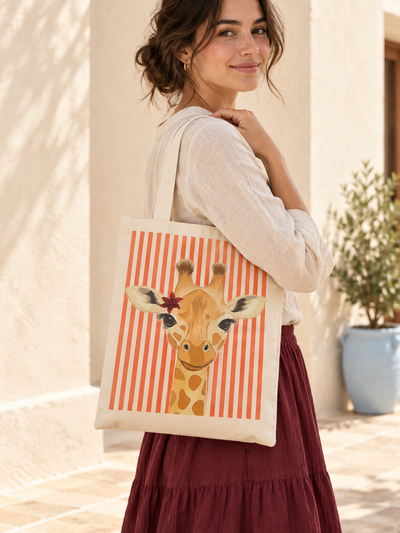 Tote Bag lienzo 35x40 cm - Jirafa estrella 