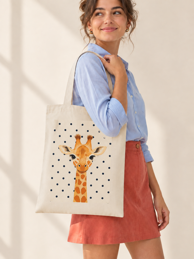 Tote Bag lienzo 35x40 cm - Jirafa 2