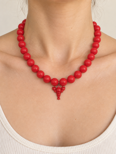 Collar Chicle Rojo langosta 