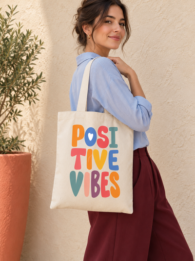 Tote Bag lienzo 35x40 cm - Positve vibes